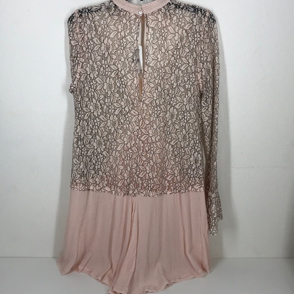 Free People tall tale lace tunic pink NWT XS&S - Picture 7 of 8